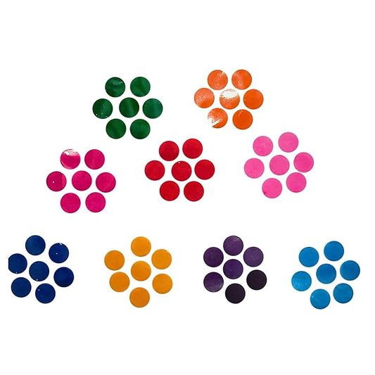 Indian Premium Bindi Set – Multicolor & Multi-Size Round Dot Forehead Tattoos for Daily Use