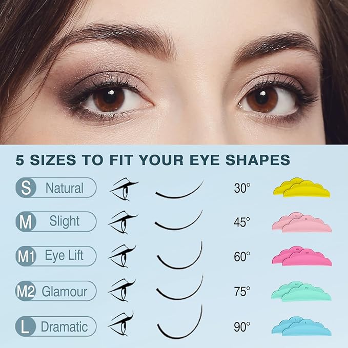 Lash Lift Kit with Brow Lamination, Eyelash Perm & Eyebrow Lamination Tools for Salon & Home