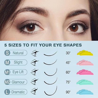 Lash Lift Kit with Brow Lamination, Eyelash Perm & Eyebrow Lamination Tools for Salon & Home