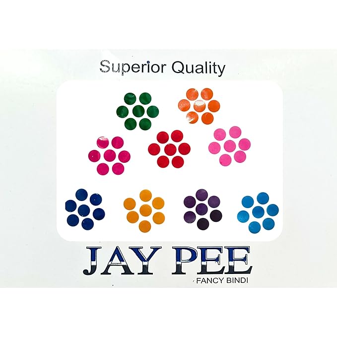 Indian Premium Bindi Set – Multicolor & Multi-Size Round Dot Forehead Tattoos for Daily Use