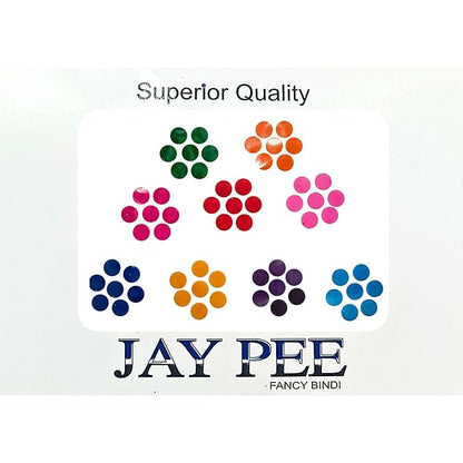 Indian Premium Bindi Set – Multicolor & Multi-Size Round Dot Forehead Tattoos for Daily Use