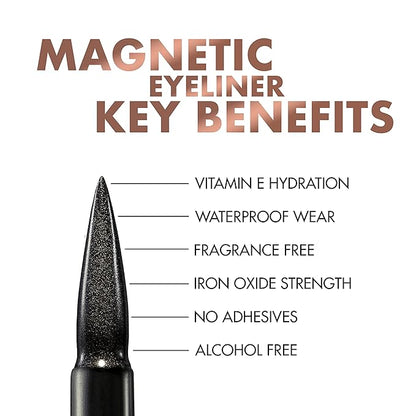 MoxieLash - Essentials Kit Vol 1 - Mini Liquid Magnetic Eyeliner, Two Sets of Premium Magnetic Lashes and Eyeliner Remover Swabs - Classy and Cheeky Lash Sets - Up to 60 Wears - No Glue & Mess Free