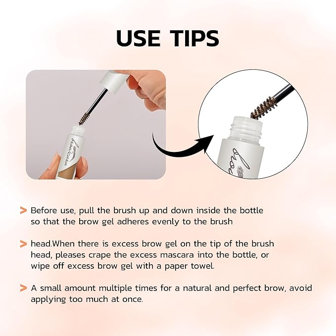 Waterproof Tinted Brow Gel-Long Lasting Smudgeproof Liquid Eyebrow Makeup, Brow Tint for Women Create Fuller & Defined Brows (Deep brown),Eye Brow Filler,Volumizing Enhance Brow Mascara