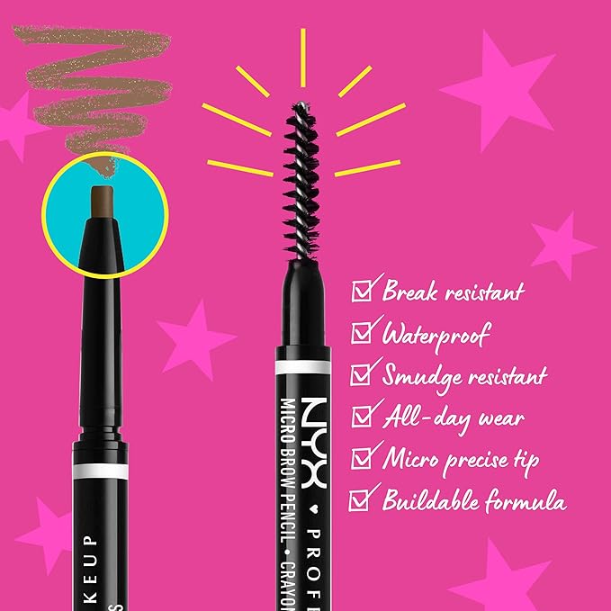 NYX Professional Makeup Thick It Stick It Thickening Brow Mascara & Micro Brow Pencil Bundle - Espresso
