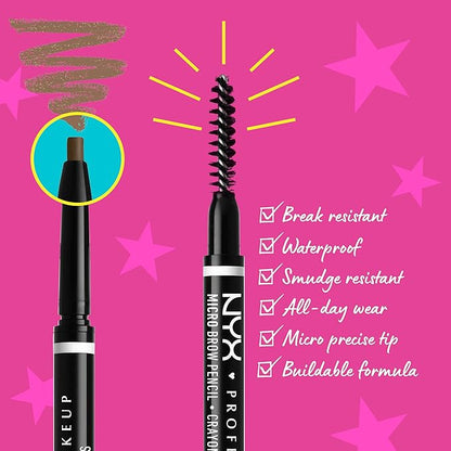 NYX Professional Makeup Thick It Stick It Thickening Brow Mascara & Micro Brow Pencil Bundle - Espresso