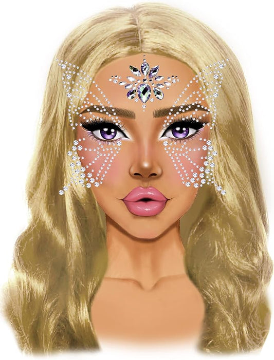 Leg Avenue Women's Standard Adhesive Stick-on Face Jewels, Fairy, O/S