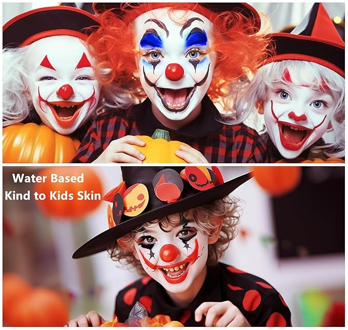 Go Ho Royal Blue Face Paint Washable,Water Based Cream Blue Face Body Paint,Halloween Cosplay SFX Smurf Mystique Avatar Clown Makeup,Highly Pigmented,Smooth and Safe for Skin