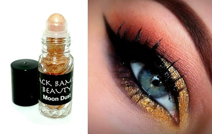 Black Bamboo Gold Body Glitter and Lipstick Set | Includes Gold Sparkle Lipstick and Shimmering Glitter Roll-On | Use on Lips, Eyes and Face | Perfect for Parties, Celebrations or Holiday Gifts