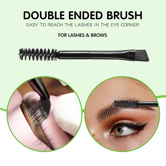 PERMANIA Lash Glue Balm, Eyelash Lifting Adhesives Strong Hold and Perfectly Shaped Eyebrows for Brow Lamination Kit, Lash Lift Balm Bright Colors & Fruity Flavours Fast Drying & Waterproof (Green)