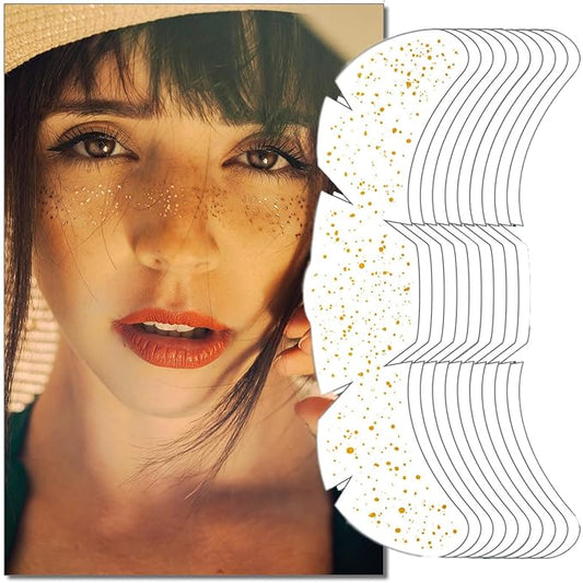 10 Count Makeup Patches Party Gold Face Glitter Makeup Speckles Glow Up Makeup Patches Face Glitter Speckles Freckle Patches Cute Glitter Makeup Accessories for Women