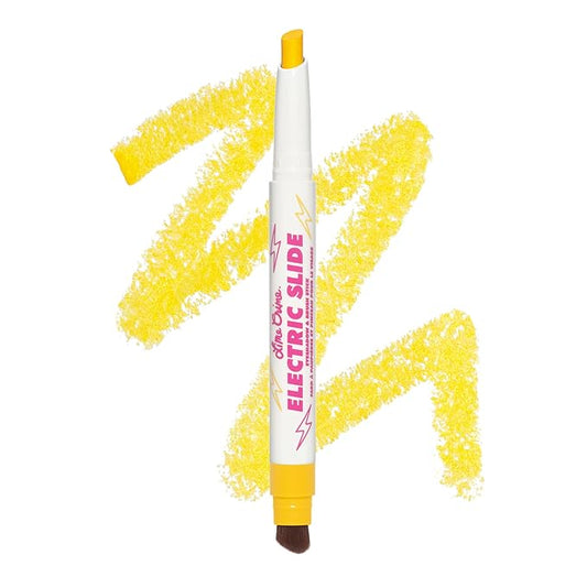 Lime Crime Electric Slide Eyeshadow & Brush Stick, Mega - Lightweight 2-in-1 Eyeshadow Smudge Stick with Angled Brush for Long Lasting & Natural Color or Glow - Vegan & Cruelty-Free