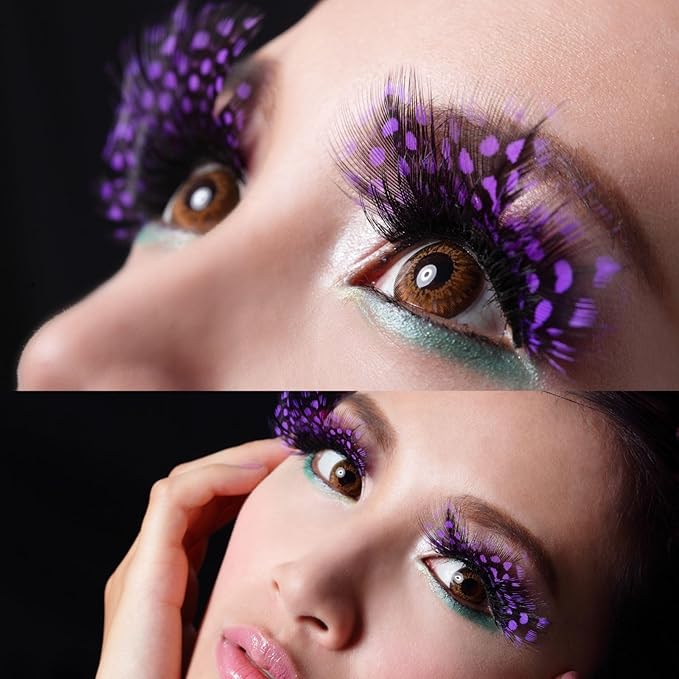 Halloween White False Lashes Extension Tools Japanese Anime Cosplay Natural Makeup Looking Masquerade Party Eye Lashes (Polka dots big)
