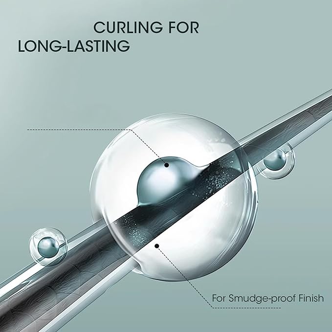 Metallic Tube Eyelash Primer, Volumizing & Lengthening Curling Mascara, Waterproof Smudge-Proof & Long-Lasting Tube Eyelash Primer, Natural Finish