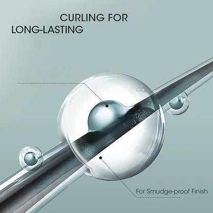 Metallic Tube Eyelash Primer, Volumizing & Lengthening Curling Mascara, Waterproof Smudge-Proof & Long-Lasting Tube Eyelash Primer, Natural Finish
