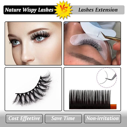 Fluffy False Eyelashes Wispy 3D Faux Mink Lashes Long Fake Eyelashes Pack - 7 Pairs, Z99