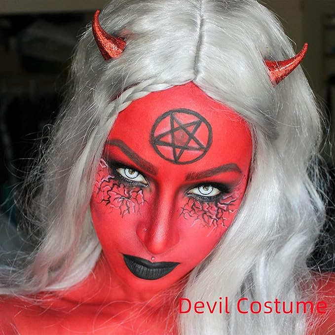 Go Ho Red Face Paint Washable for Halloween Makeup,Creamy to Gel Water Based Red Devil Makeup Body Paint Full Coverage for Adults Children Cosplay SFX Costumes Festivals Makeup,25g