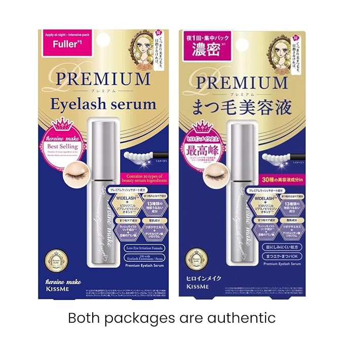 HEROINE MAKE by KISSME Eyelash Primer Serum Premium EX, Nourishing Lash Primer for Eyelashes, Strengthening & Conditioning Treatment, 5.5g / 0.2 Fl Oz