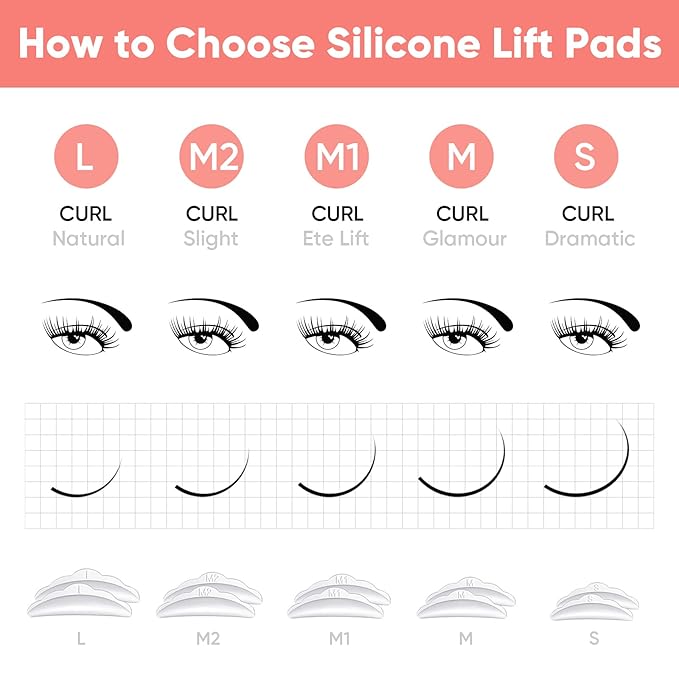 Lash Lift Kit, Eyelash Perm Kit, Semi-Permanent Curling Lash Perm Kit for Quick Lifting, Perming, Curling and Beautify Your Eyelashes, Professional Eyelash Lifting Tools for Salon & Home Use