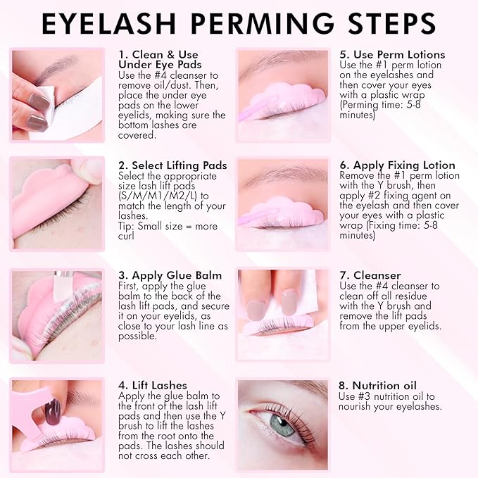 Lash Lift Kit & Eyebrow Lamination Kit, 2-in-1 Solution, At Home Brow Lamination Kit, Beginner/Professional, Eyelash Lift Kit, Lasts 6-8 Weeks, 15 Applications, DIY Brow + Lash Perm Kit