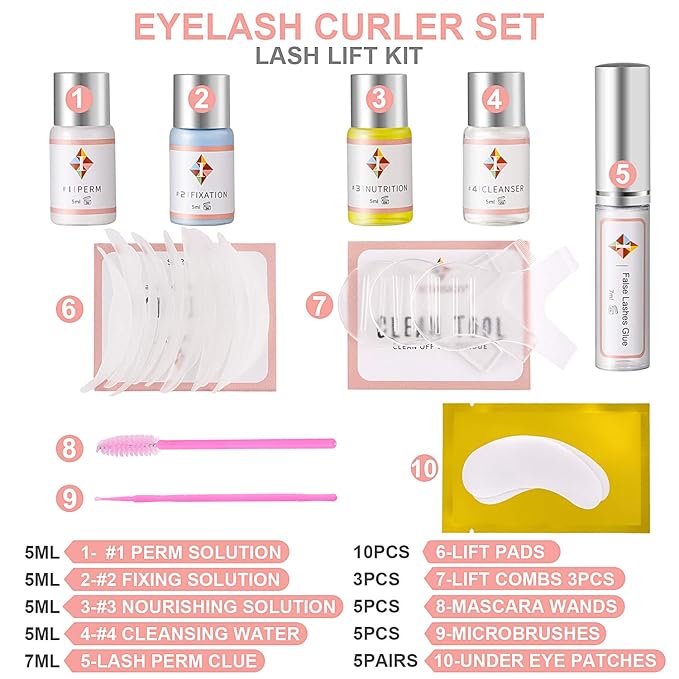 Lash Lift Kit, Eyelash Perm Kit Cilia Extension Suitable For Salon Professional Use Eyelash Lift Set