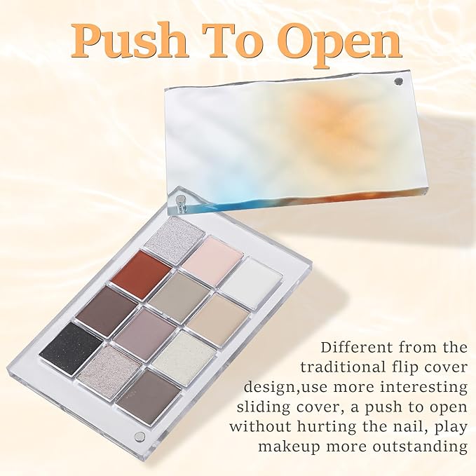 12 Color Cool Toned Eyeshadow Palette – Matte & Shimmer – Smokey, Neutral & Metallic Shades – Long-Lasting, Waterproof & Blendable – Professional & Everyday Eye Makeup