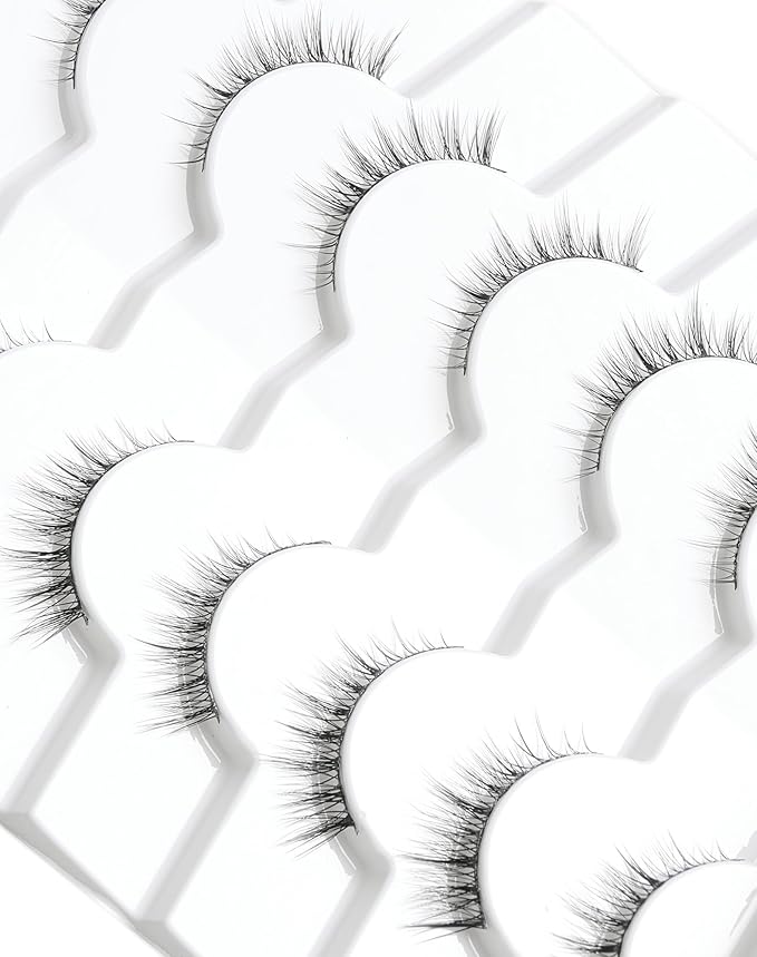 Natural Lashes Natural Eyelashes Short Eyelashes Natural Look False Eyelashes Wispy Eye Lashes 10mm Small Lashes Fake Lashes K50