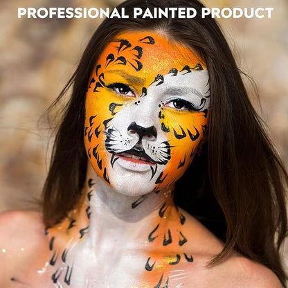 Orange Face Paint, Cream-based Body Paint Stick【Larger Capacity】【High Pigment】【Long Lasting】Professional Paint Makeup Product For Halloween/Masquerade/Cosplay/Movie Makeup, 1.06 Oz/30g