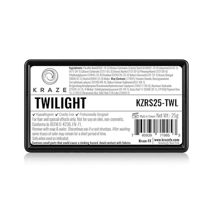 Kraze FX Dome Stroke - Twilight (25 gm), Professional 1-Stroke Split Cake, Hypoallergenic, Non-Toxic, Water Activated Face & Body Painting Makeup Supplies for Sensitive Skin, Kid Safe, Adults