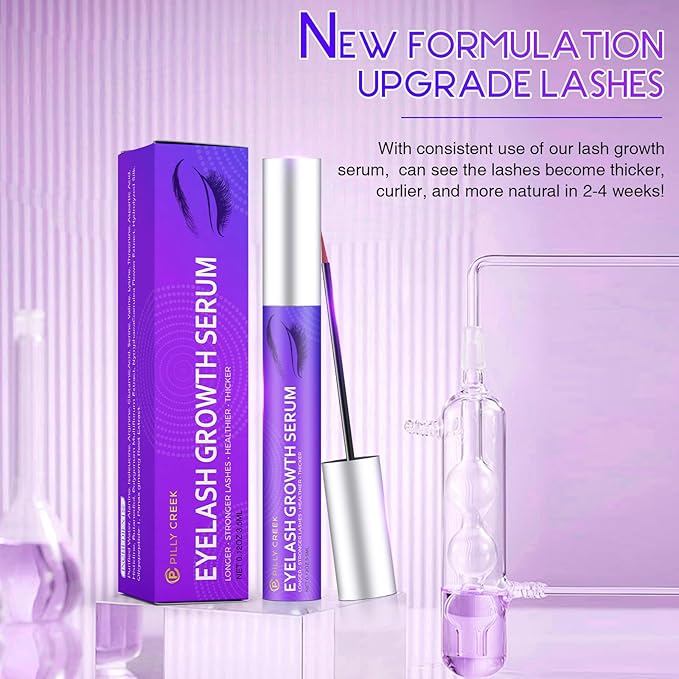 Premium Eyelash Growth Serum and Eyebrow Enhancer, Lash Serum, Eyelash Serum, Boost Lash Growth Serum, Advanced Formula - Boost, Longer, Thicker, Fuller Lashes