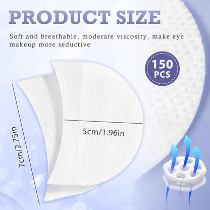 WALWAL 150 Pcs Eyeshadow Shields Eye Makeup Barrier Stickers, Prevents Eye Makeup Residue For Eyeliner, Eyelash Extensions, Lip Makeup and Tinting