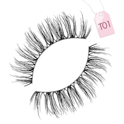 Onlyall Natural Lashes Wispy Lashes Natural Look False Eyelashes Natural Flared Eyelashes False Eye Lashes Soft Fluffy Lashes 7 Pairs T01
