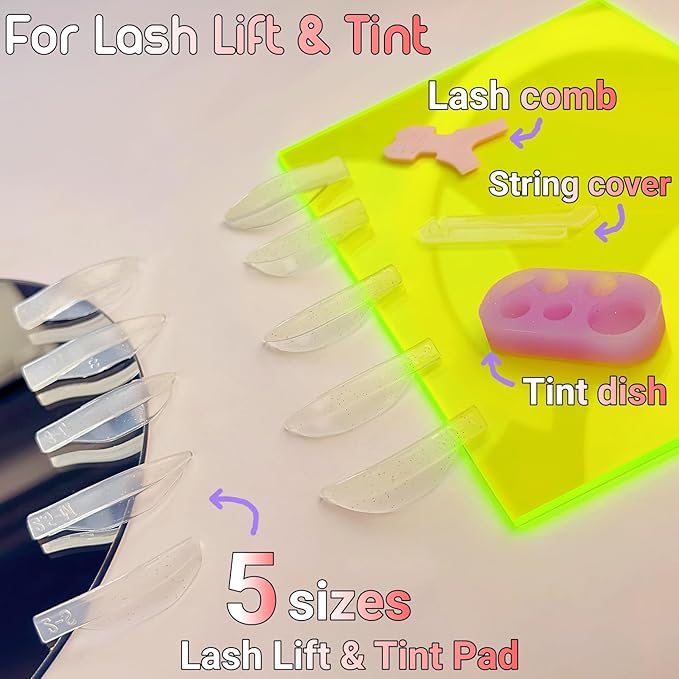 Lash Lift Shields L Curl Katya Vinog Eyelash Lifting Shield Bright Lami Lamination Roller Silicone Perm Rod No Glue On Eyelids Soft Lash Perming Pad Set For Lash Lift and Tint- Ribbons & Eye Patches