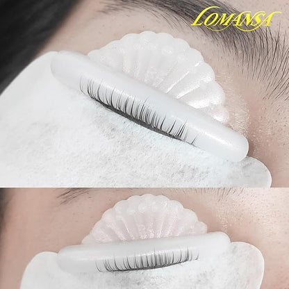 Lash Lift Shields Eyelash Perm Pads Silicone 16Pcs / 8 Sizes Lash Lift Rods Reusable Lifting Pads (White Peal)