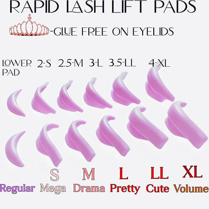 Lash Lift Pad Shield Katya Vinog DIY Eyelash Perming Pads Mega L Curl Perm Rod Roller No Glue Needed On Eyelid Silicone Guard Lifting Eyelashes Up, Lami Lamination Roller Perm Rods Ultra Soft & Light
