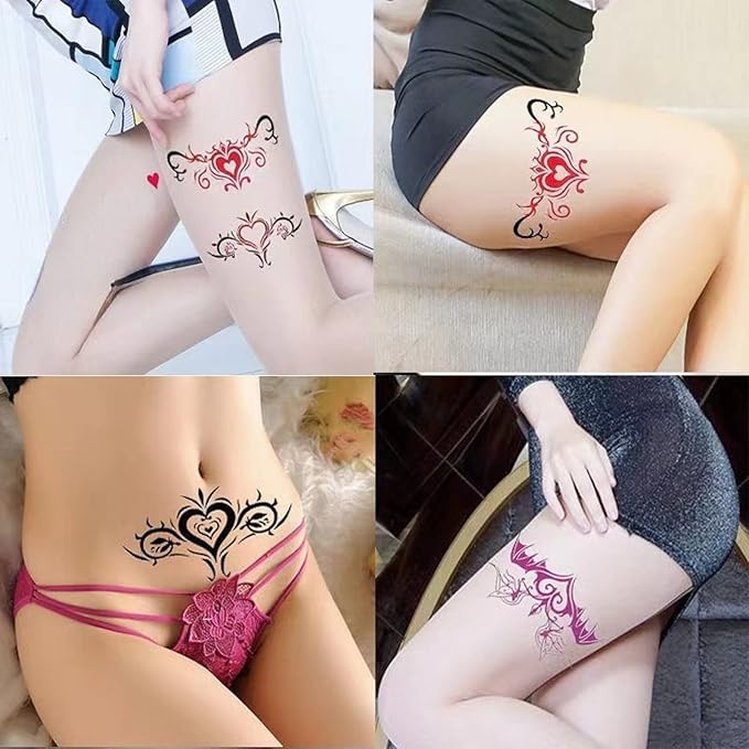 types of flowers, sexy temporary tattoo stickers and fake tattoos that look real and last long are suitable for girls, women or adults(20 sheet temporary tattoo stickers,7.5 * 3.6 inches)
