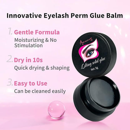 Beauty7 Upgraded 2 in 1 Lash Lift& Eyebrow Lamination Kit Eyelash Balm Lash Perm Kit Eyelash Lifting Lash Curling Semi-Permanent Curling Perming Wave Professional Salon at Home