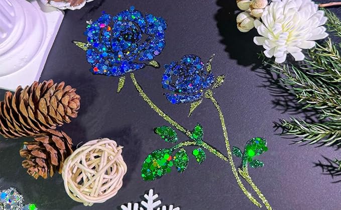 GlimmerLife Green Chunky Glitter 150G/5.29OZ Glitter, Holographic Chunky Glitter Sequin Flake Bulk, Craft Glitter for Resin, Nail, Face, Body, St. Patrick's Day Decorations, Epoxy Tumblers