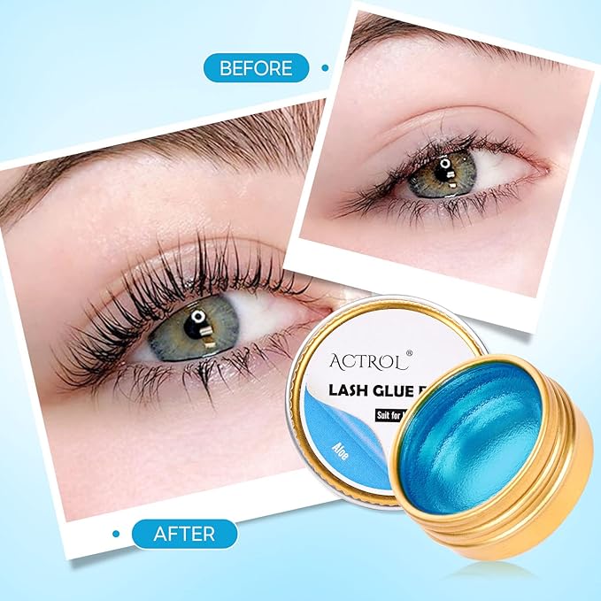 Lash Lift Glue Balm Eyelash Lifting Perm Aloe Strong Hold Lash&Brow Perm Glue Balm Brow Adhesive Powerful Sticky Brow Lamination 0.35Oz/10G
