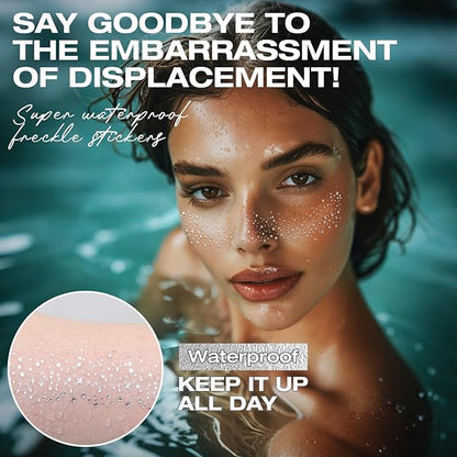 24 Pcs Glitter Freckles Face Tattoo,Silver Face Glitter Makeup Patches Cute Sparkle Freckles Patches Waterproof Makeup Speckles for Face Accessories for Women Girls