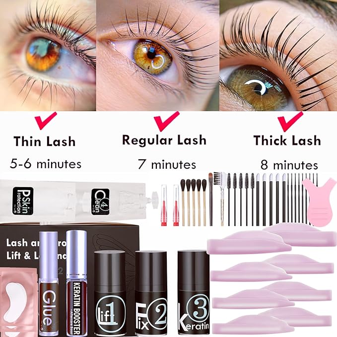 Lash Lift Brow Lamination 2 in 1, Rapid Eyelash and Eyebrow Lifting Kit, DIY Perming Lashes at Home Or Salon Usage Be Eye Voluminous for 6 Weeks about 15 Applications (10ml Lash&Brow Lift Airless