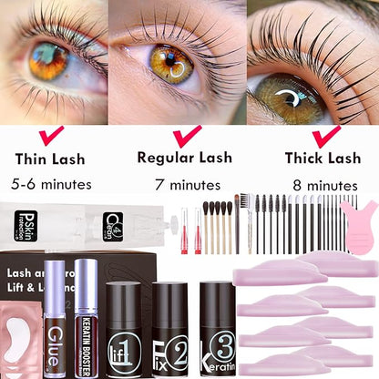 Lash Lift Brow Lamination 2 in 1, Rapid Eyelash and Eyebrow Lifting Kit, DIY Perming Lashes at Home Or Salon Usage Be Eye Voluminous for 6 Weeks about 15 Applications (10ml Lash&Brow Lift Airless