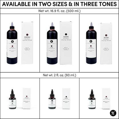 Alcohol Drying Blood, Ultra-Realistic Fake Liquid Blood, SFX Makeup for the Stage, Film, Halloween, and Cosplay - Dark 16.9 fl oz (500ml)