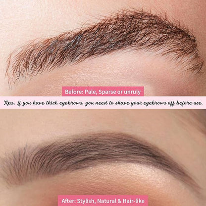 8 Sheets Eyebrows Tattoo Waterproof, 72 Pairs Eyebrow Tattoo Stickers Temporary Eyebrow Tattoos for Women & Girl, Fake Eyebrows Peel Off False 4D Hair-like Instant Transfer Brows