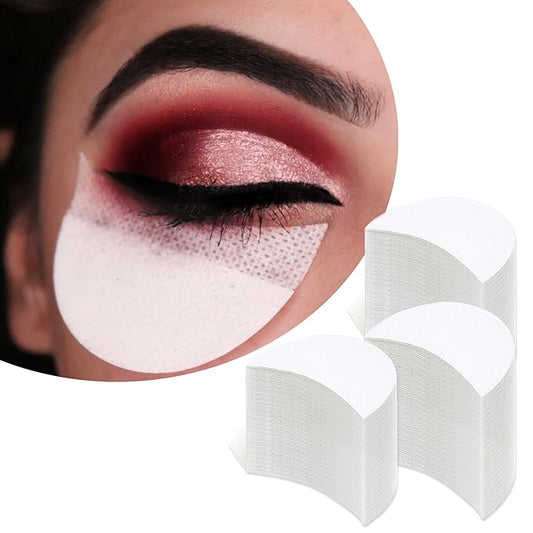 TailaiMei 300 Pcs Eyeshadow Shields, Eyeshadow Stencil for Prevent Makeup Residue, Lint Free Gel Pad for Eyeliner, Eyelash Extensions and Lip Makeup