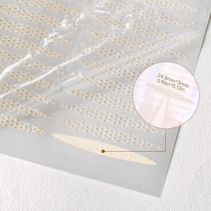 960 Pcs Double Eyelid Tape Invisible Breathable Eyelid Tape Lifter Strips for Hooded Eyes Natural Long-Lasting Lace Double Eye Lid Sticker with Tools - 20 Sheets Olive Shape