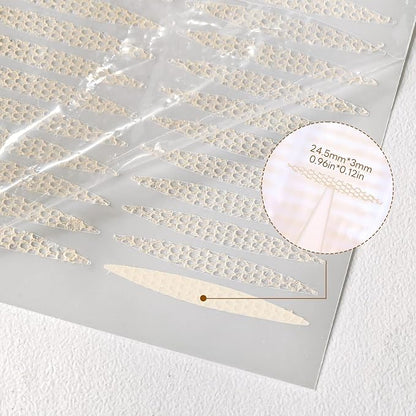 960 Pcs Double Eyelid Tape Invisible Breathable Eyelid Tape Lifter Strips for Hooded Eyes Natural Long-Lasting Lace Double Eye Lid Sticker with Tools - 20 Sheets Olive Shape