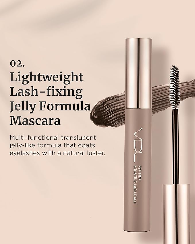 VDL Eye Fine Boosting Fixer - Long-Lasting Lash Enhancer and Primer. Multi-Functional Lash Coater for Strong Hold and Extended Curl (0.28 oz)| Korean Makeup
