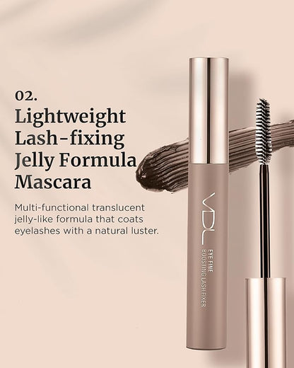 VDL Eye Fine Boosting Fixer - Long-Lasting Lash Enhancer and Primer. Multi-Functional Lash Coater for Strong Hold and Extended Curl (0.28 oz)| Korean Makeup