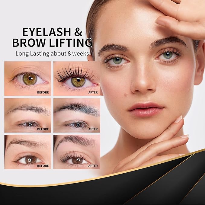 Lash Lift Kit 2025 Upgraded - Professional Lash Perm Kit Sturdy Result, Small Disposable Packages Eyelash Lift Kit with Harmless Ingredients, Newbie Friendly Brow Lamination Kit by DONG RHYME