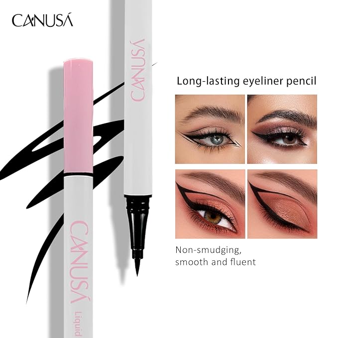 A Set of Quality Eyeliner Eyebrow pencil and Eyelash Mascara, Long-lasting Makeup Waterproof Flawless Cosmetic (A SET, one size)